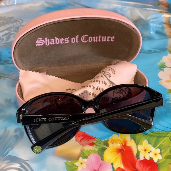 🍀 Juicy Couture Sunglasses W/ Four Leaf Clover! - Picture 2 of 14